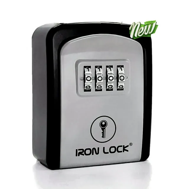 Durable Key Lock Box with Resettable Code - Wall Mount for Secure Key Access