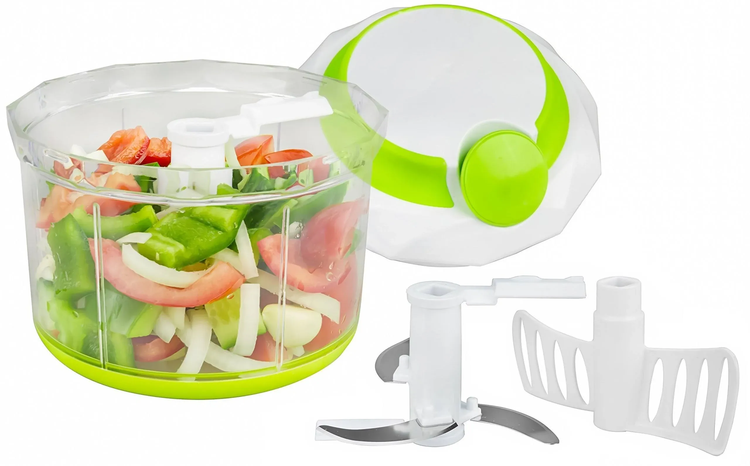 Brieftons QuickPull Manual Food Chopper Large 4-Cup Powerful Hand Pull Chopper