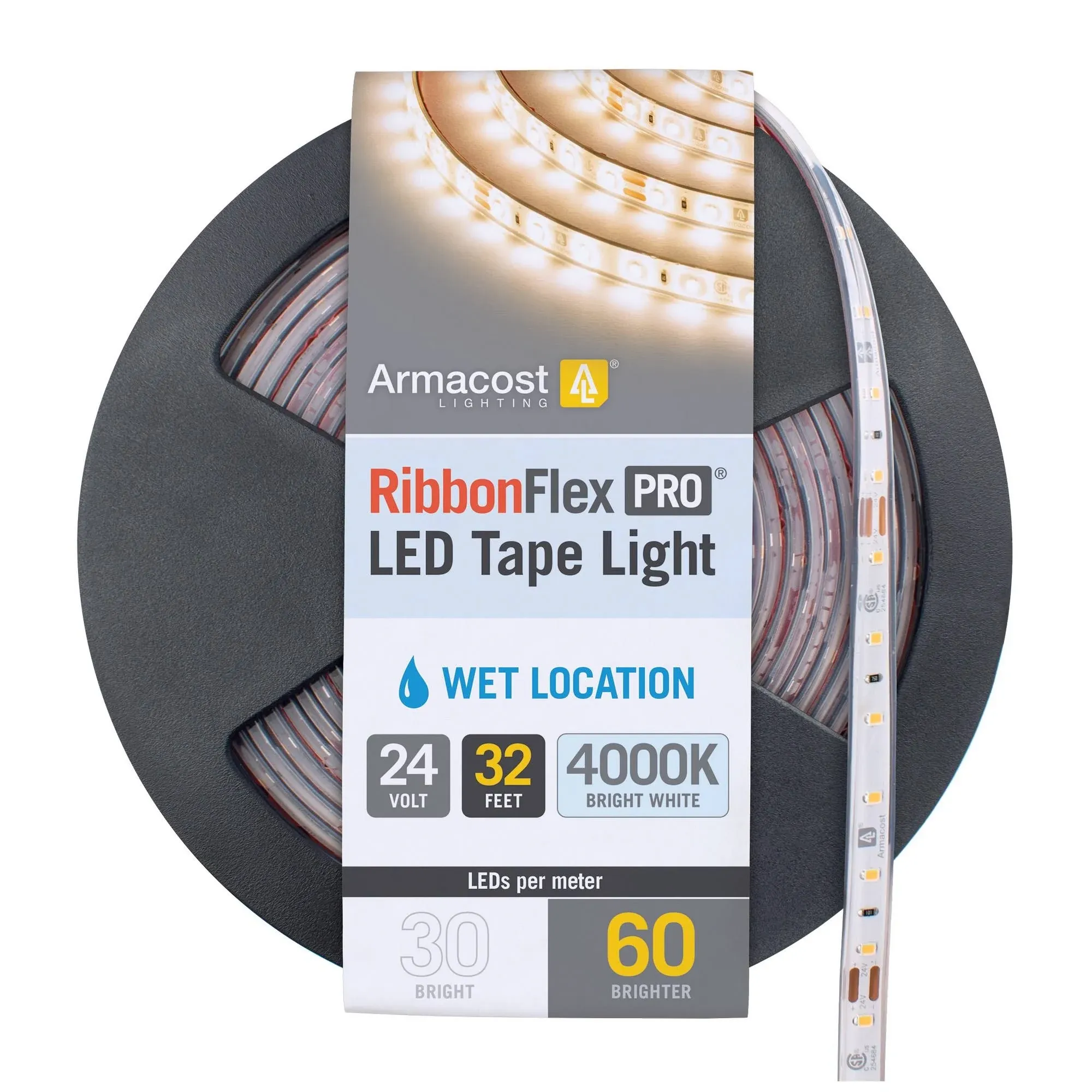 Armacost Lighting RibbonFlex Pro 24-Volt White Outdoor IP67 LED Tape Light 32 ft