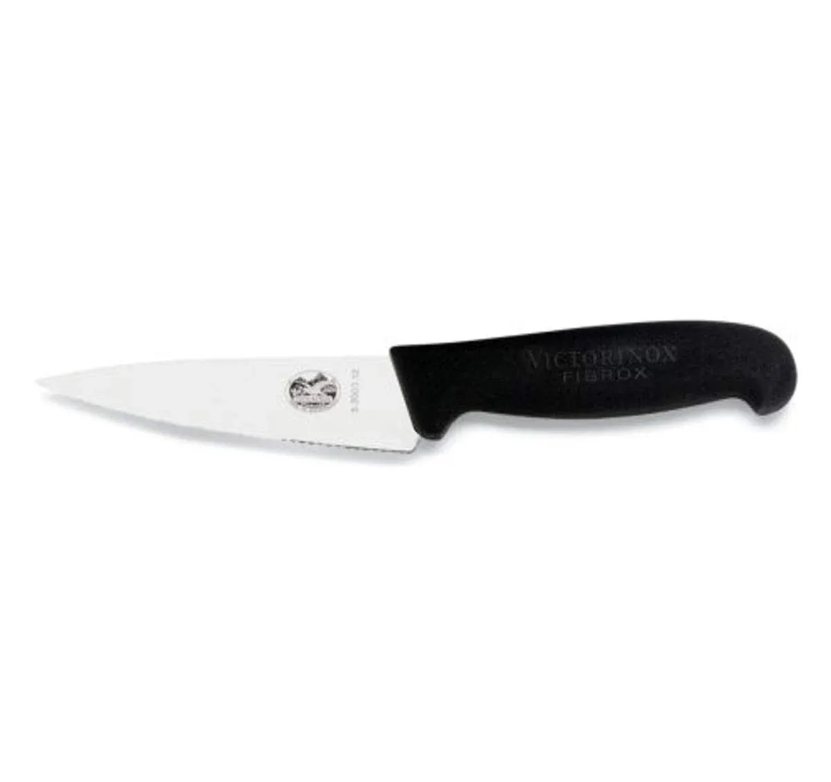 Victorinox Mini Chef's Serrated At Fibrox Pro Handle, 5"/1.25", Black