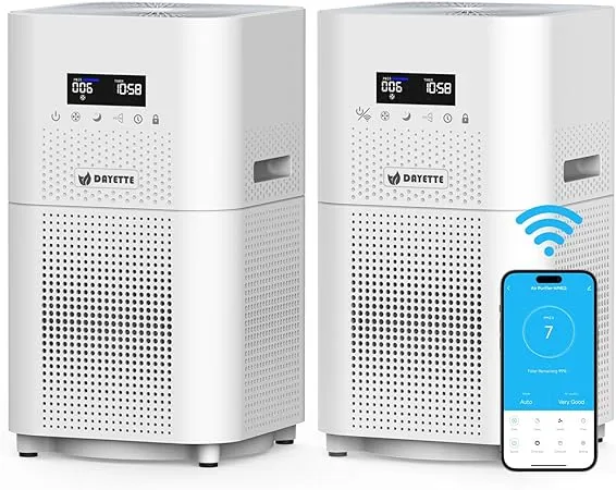 HEPA Air Purifiers + Smart WIFI Air Purifiers for Home Large Room, 1720 sq Ft