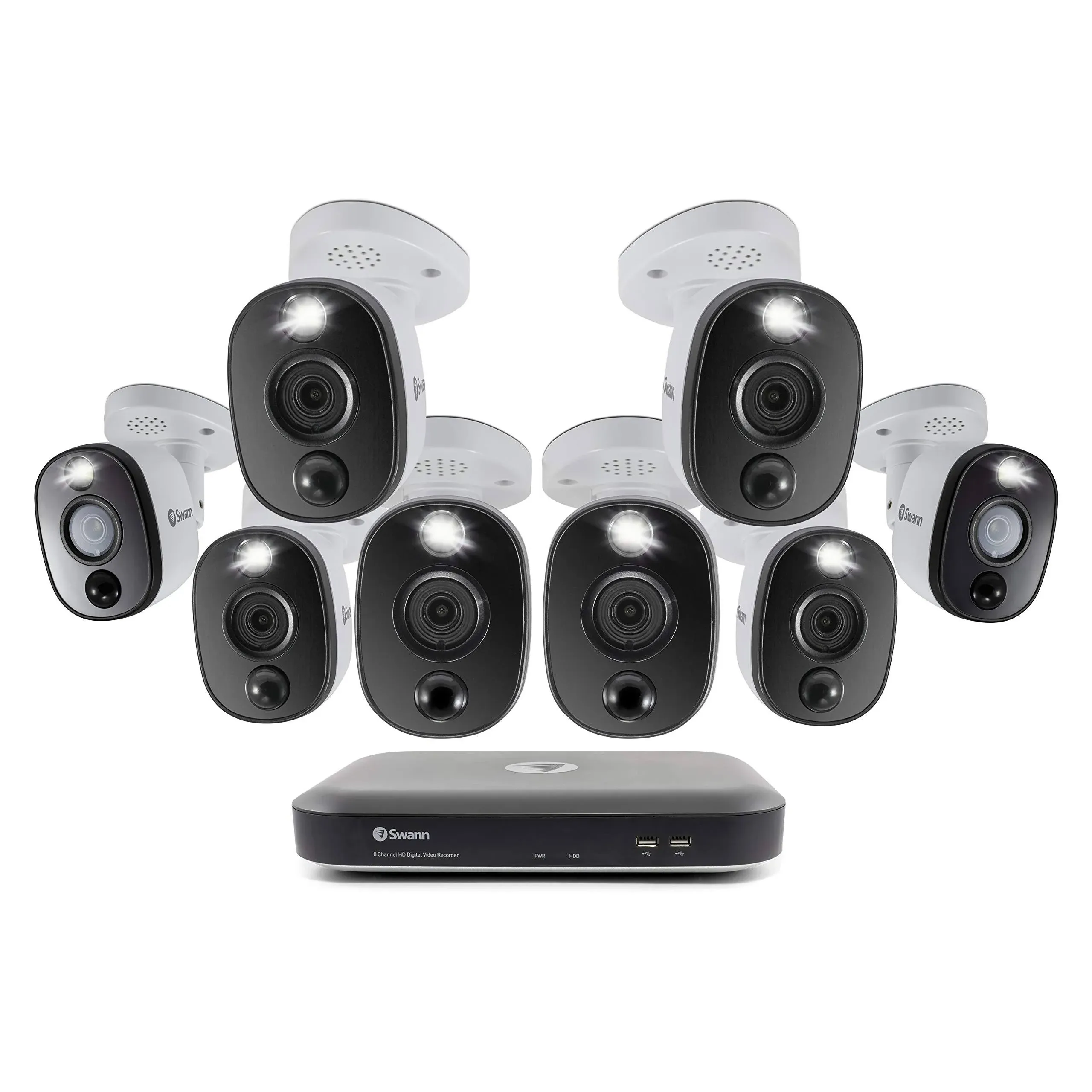 Swann Surveillance System Kit with 8-Channel 2 TB DVR & Eight 4K Cameras