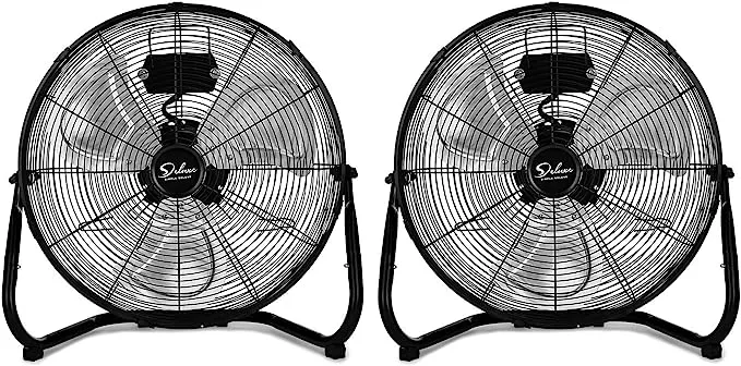 Simple Deluxe 20 Inch 3-Speed High Velocity Heavy Duty Metal Industrial Floor Fan for Warehouse,Workshop, Factory and Basement, BlackSimple Deluxe 20 Inch 3-Speed High Velocity Heavy…