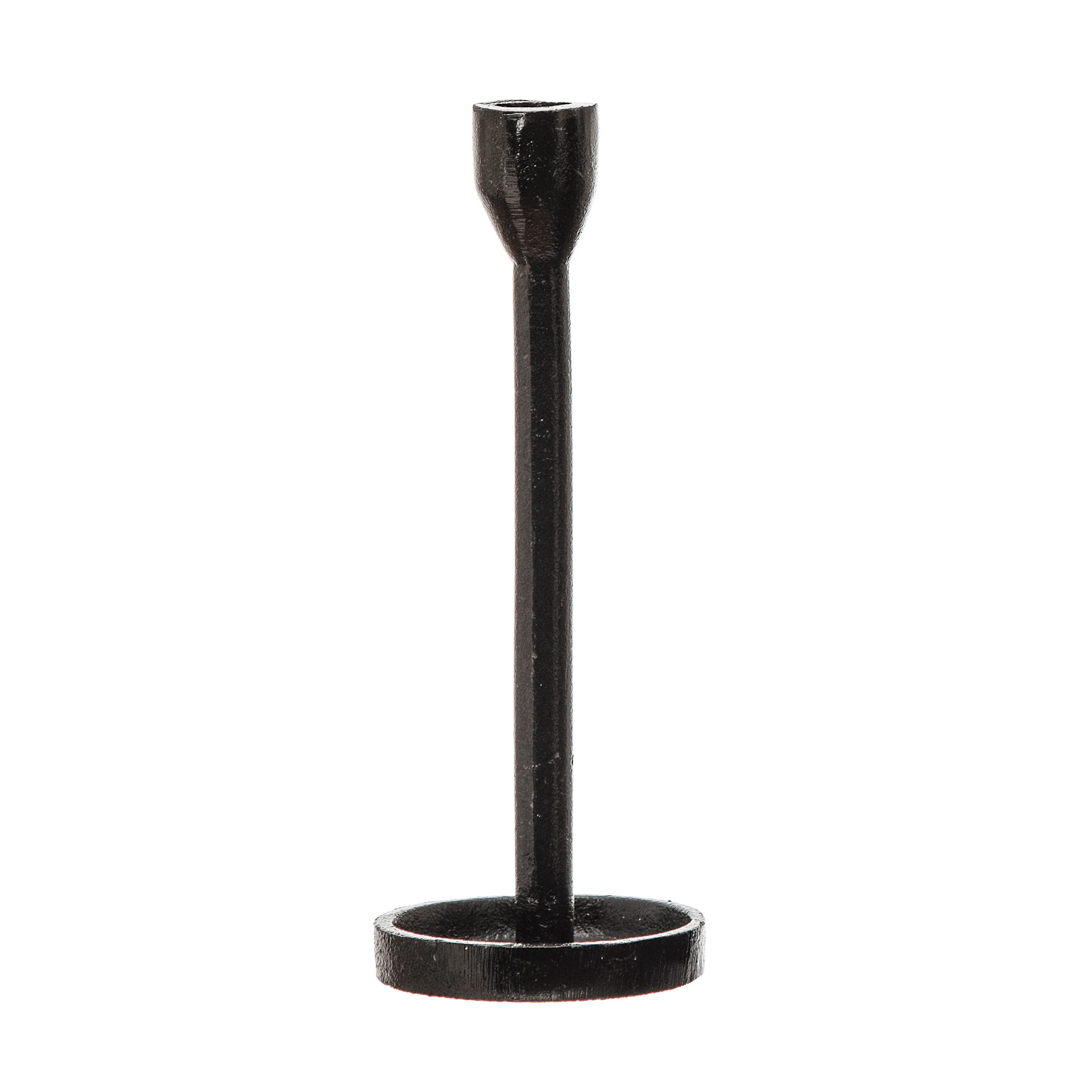 Storied Home Black Cast Iron Taper Holder