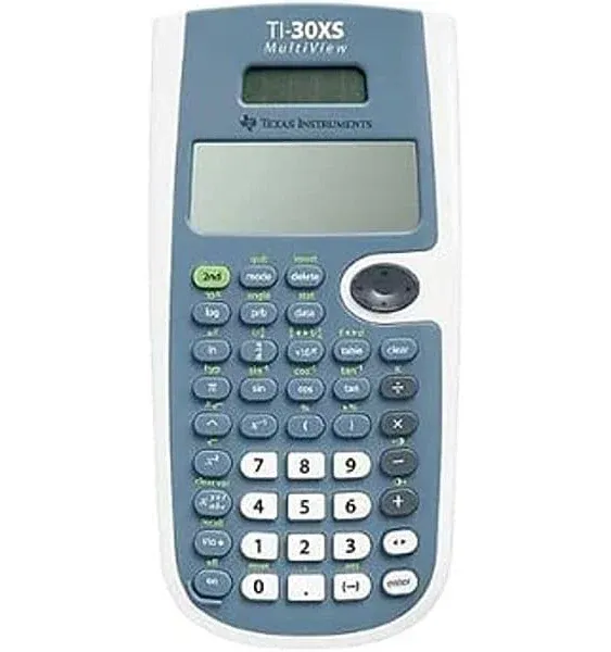 Texas Instruments TI-30XS Scientific Calculator - 16 Character(s) - LCD - Solar Battery Powered