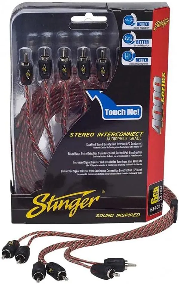 Stinger® SI4620 - 4000 Series 20&#039; 6-Channel Audio RCA Cables