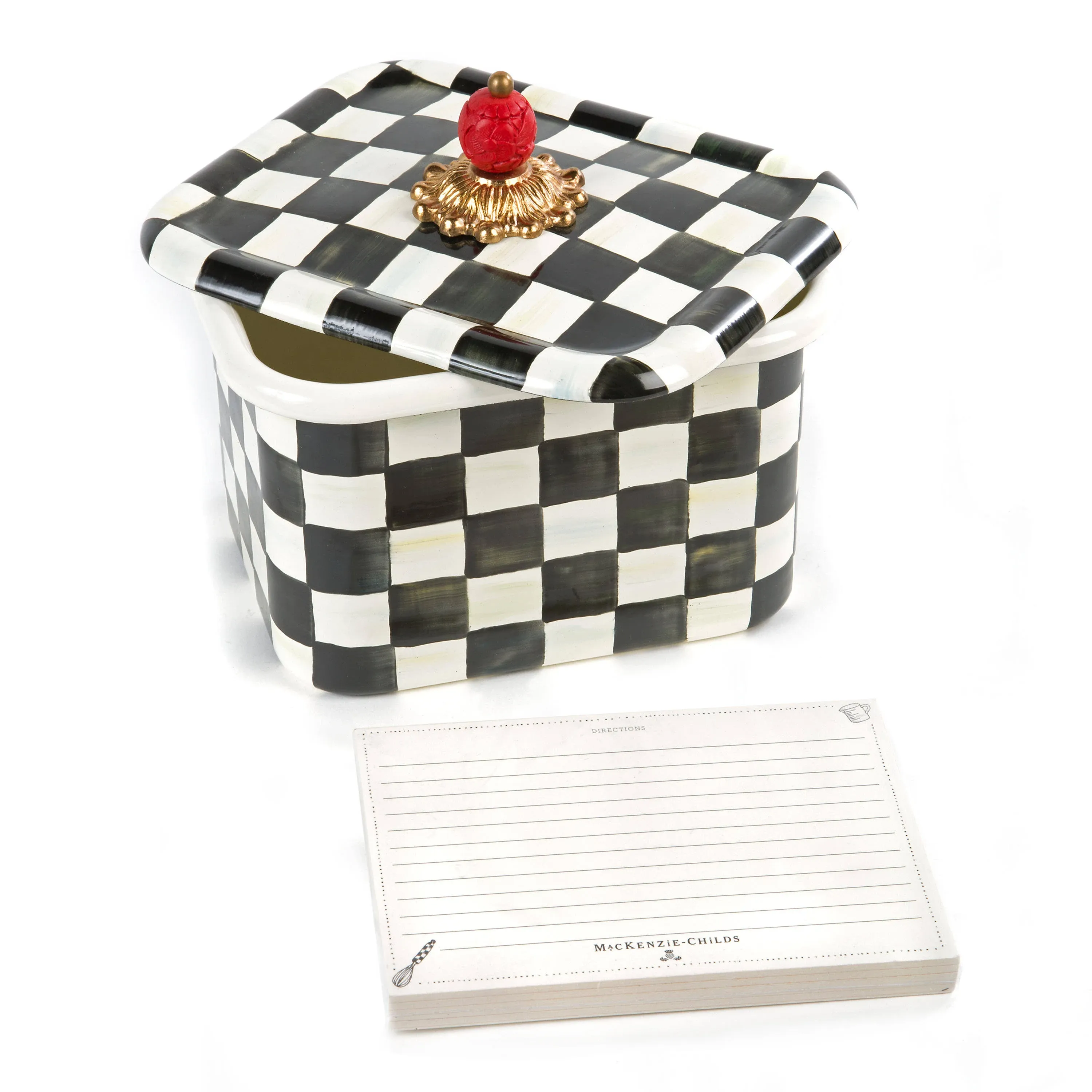 MacKenzie-Childs - Courtly Check Enamel Recipe Box