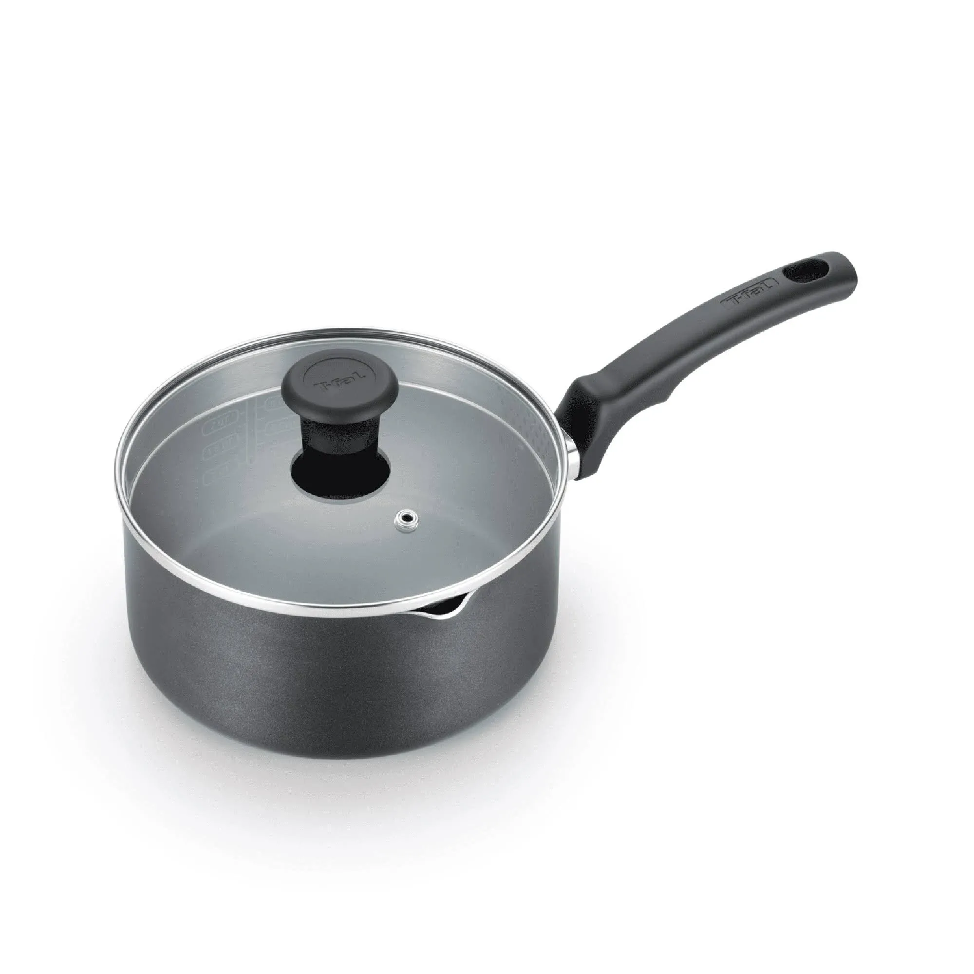 T-fal, Comfort Nonstick, C5652464, Dishwasher Safe Cookware, 3qt Saucepan, Black