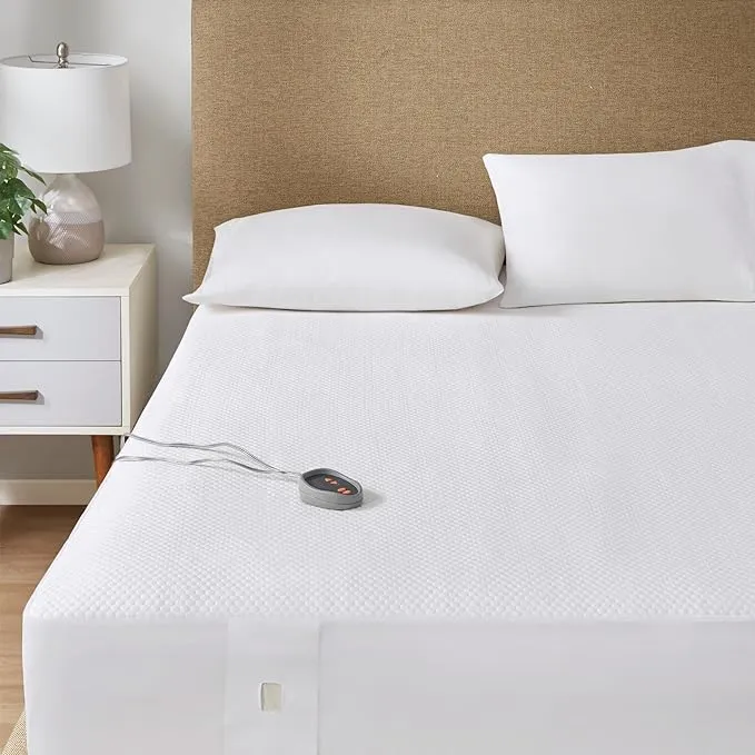 Beautyrest Cool Touch Heated Mattress Pad White Twin