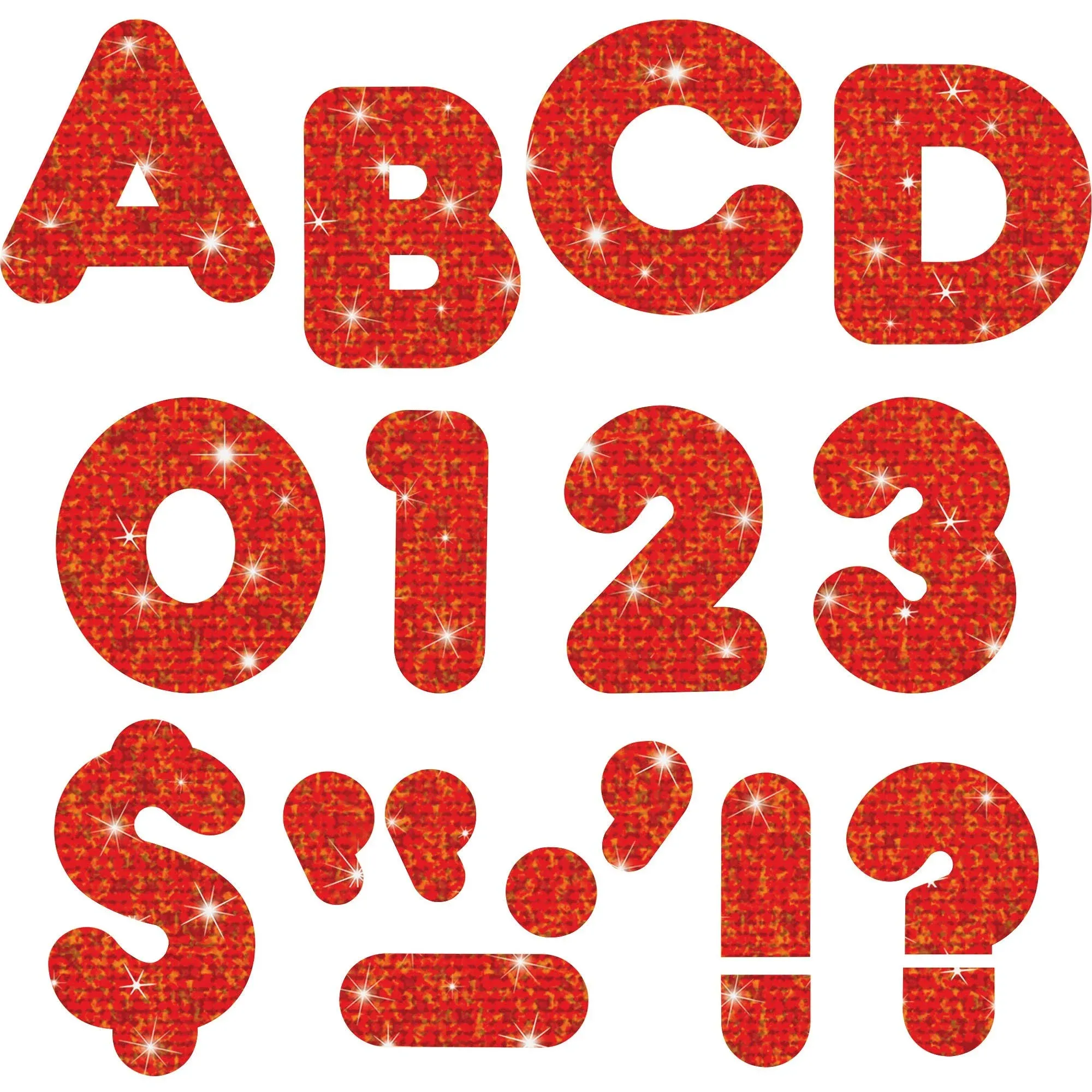 4&#034; Red Sparkle TREND Casual Ready Letters