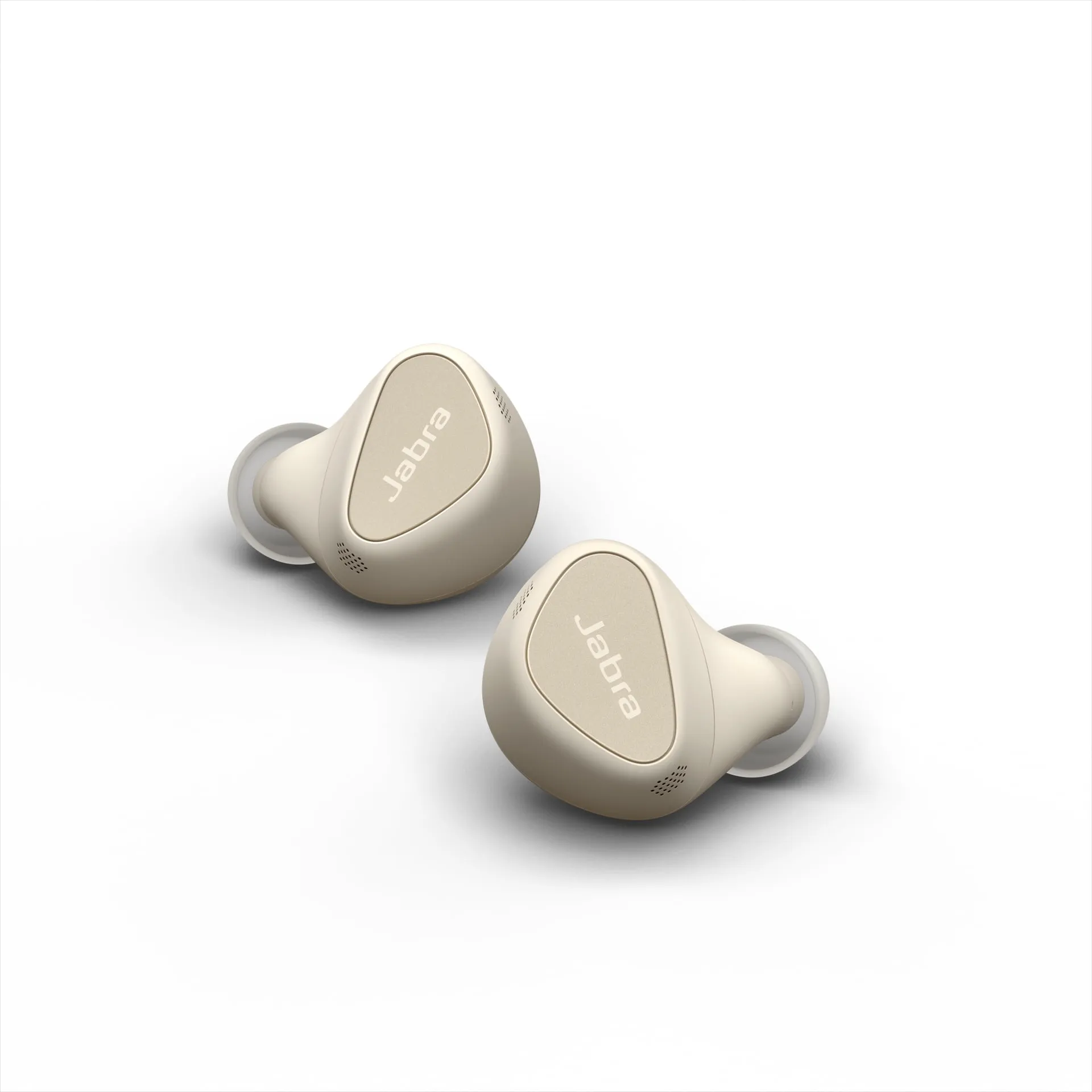 Jabra Elite 5 True Wireless in-Ear Bluetooth Earbuds - Hybrid Active Noise Cancellation (ANC), 6 Built-in Microphones for Clear Calls, Small Ergonomic Fit and 6mm Speakers - Gold Beige