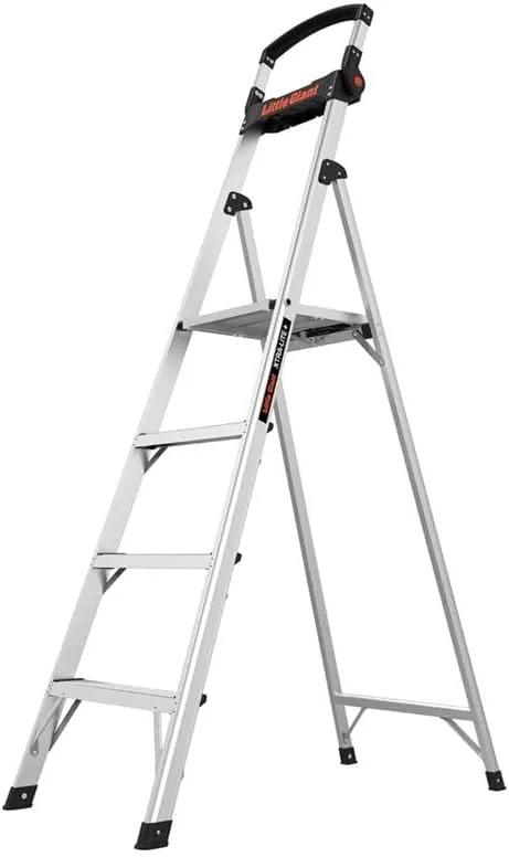 Little Giant Ladder Systems Xtra-Lite Plus 5' Aluminum Stepladder with Flip - Up ...