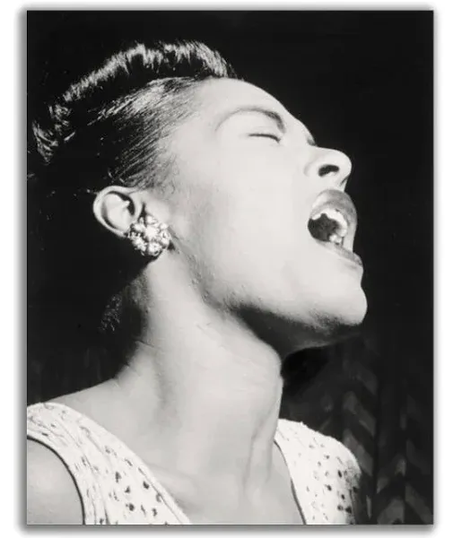 ShopHaven Billie Holiday Wall Art - African American Wall Art Print- Black Ja...