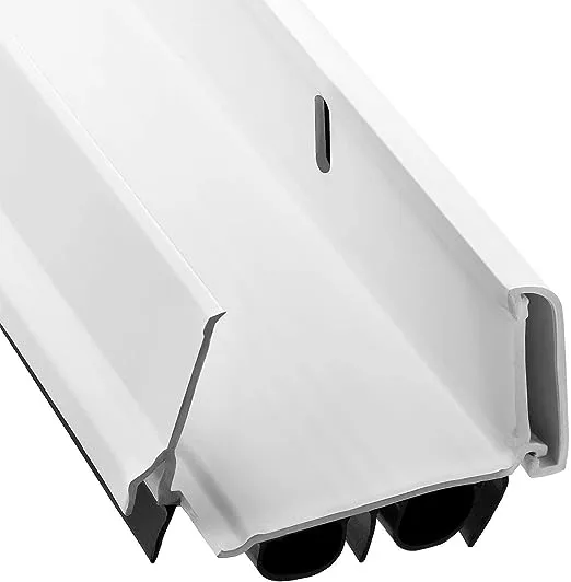 KS Hardware New Patent Pending, Adjustable Double Bubble Door Sweep, Draft Stopper, Under Door Seal for Exterior Doors, 1 3/4inches x 32inches, White