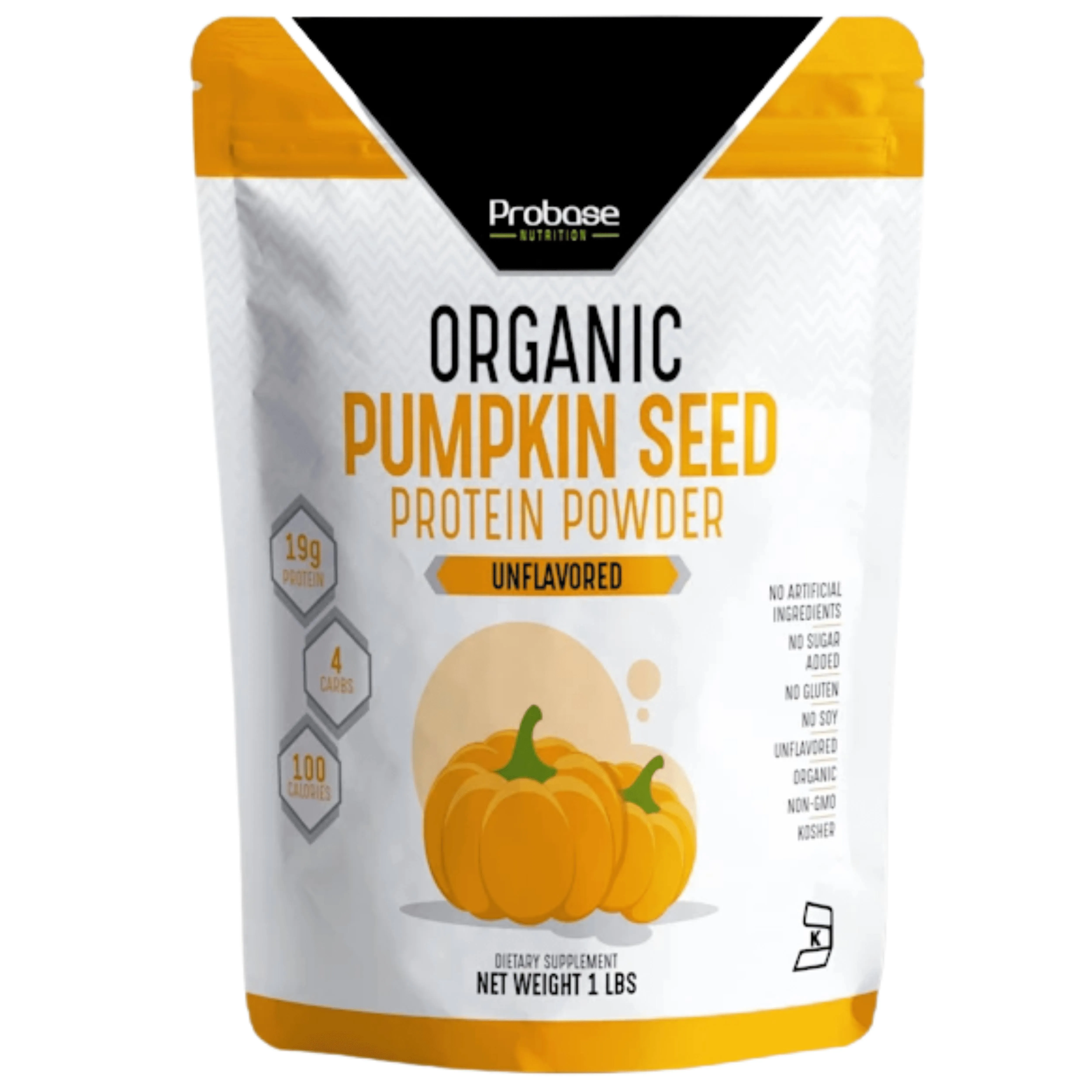 Probase Nutrition Organic Pumpkin Seed Protein Powder, Plant Based, Vegan ...