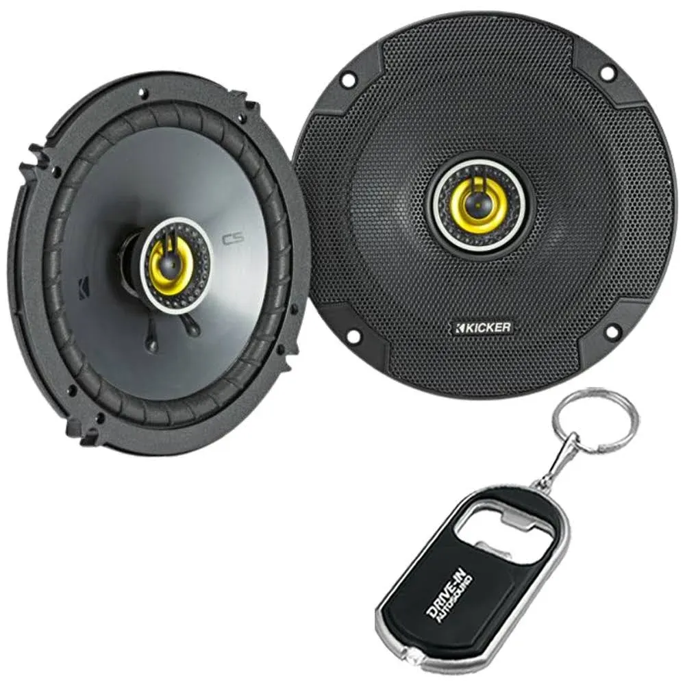 Kicker 46CSC654 - Two Pairs of CS-Series CSC65 6.5-Inch (160mm) Coaxial Speakers, 4-Ohm (2 Pairs)