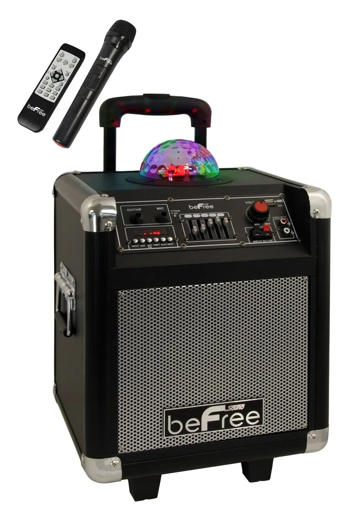 beFree Sound Projection Party Light Dome 6.5 Inch Subwoofer Bluetooth Portable Party Speaker