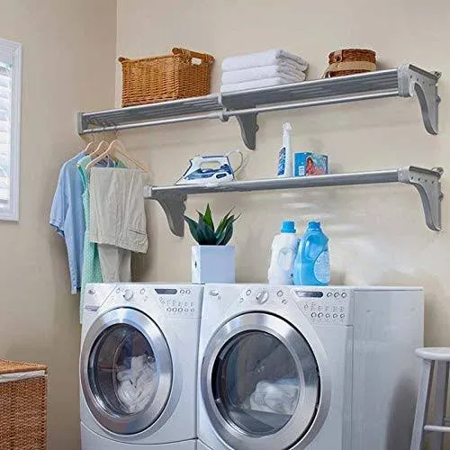 EZ Shelf-Diy Expandable Laundry Room Shelves - Laundry Room Shelves over Washer 