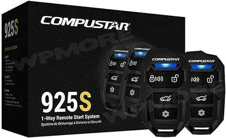 Compustar CS925S 4-Button 1 Way Remote Start System (up to 1500' Range)