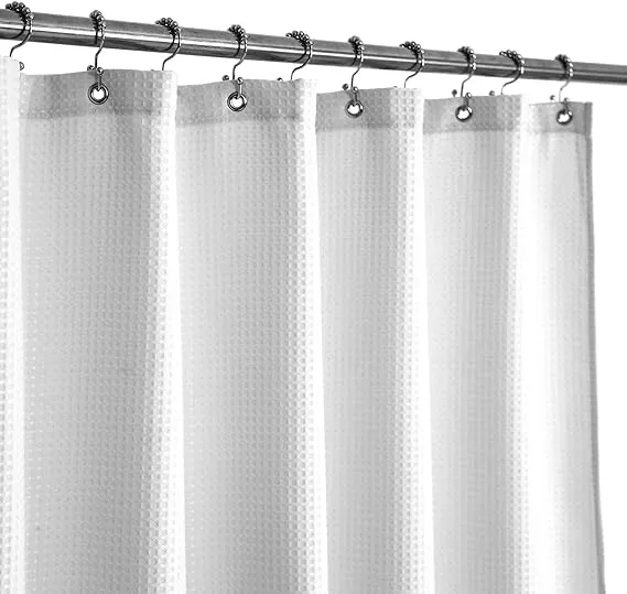 Barossa Design Fabric Waffle Weave Shower Curtain