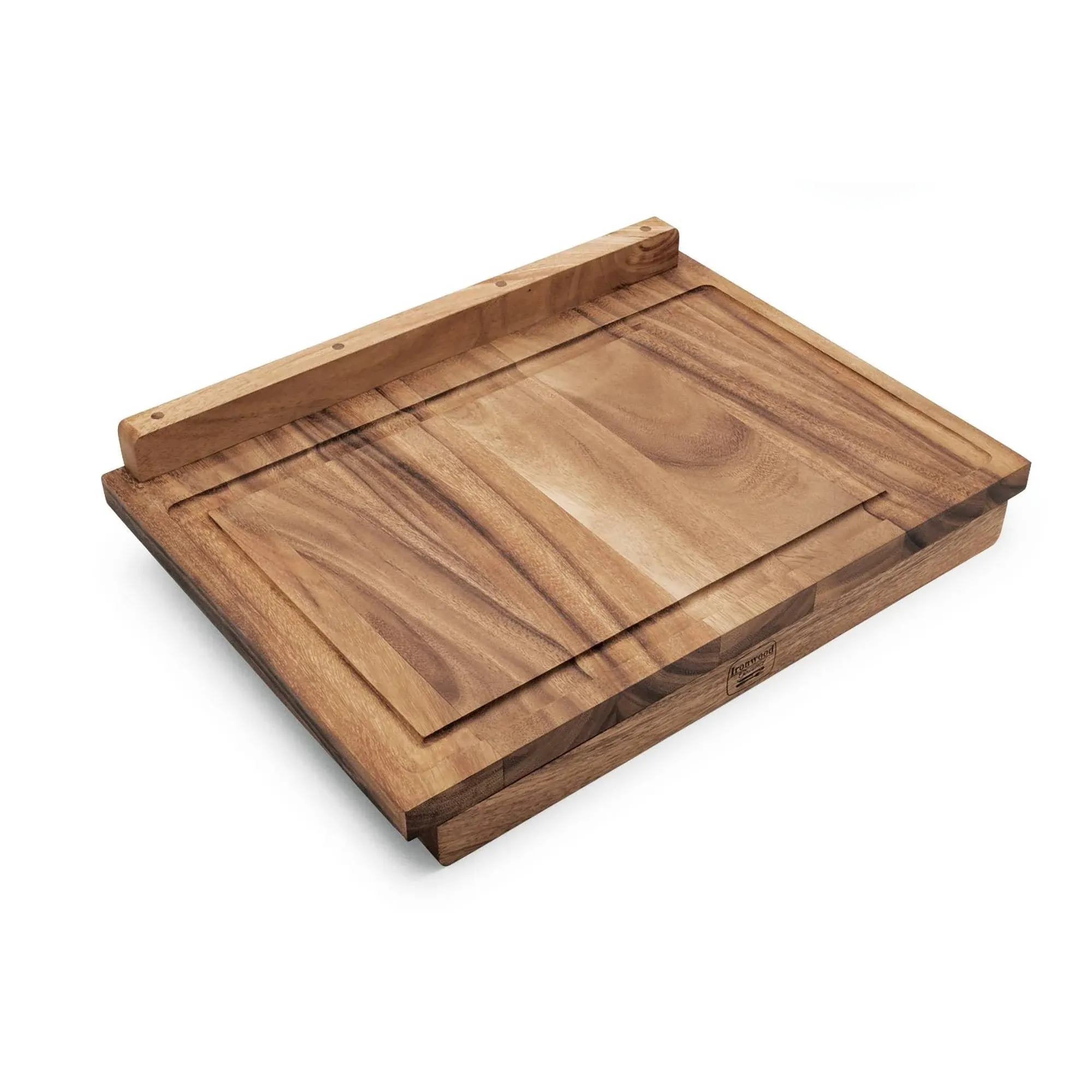 Ironwood Gourmet Double-Sided Countertop Pastry/Cutting Board Gravy Groove ...