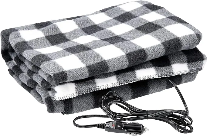 Stalwart 12 Volt Plaid Electric Blanket