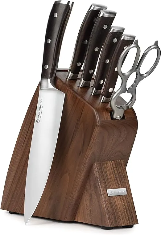 Wusthof IKON Blackwood 7 Piece Slim Knife Block Set