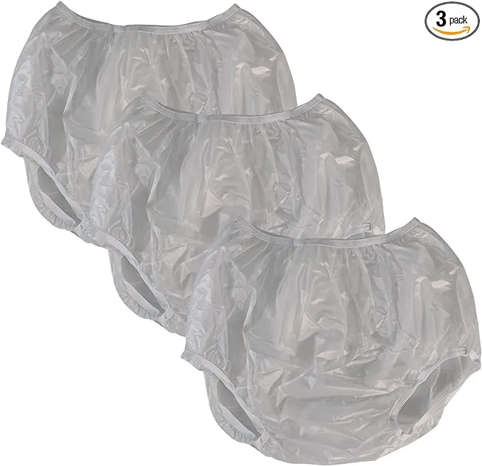 Adult Vinyl Waterproof Pull-On-Cover Incontinence Pants Extra Waterproof Protection to GO ON TOP with Diapers & Briefs