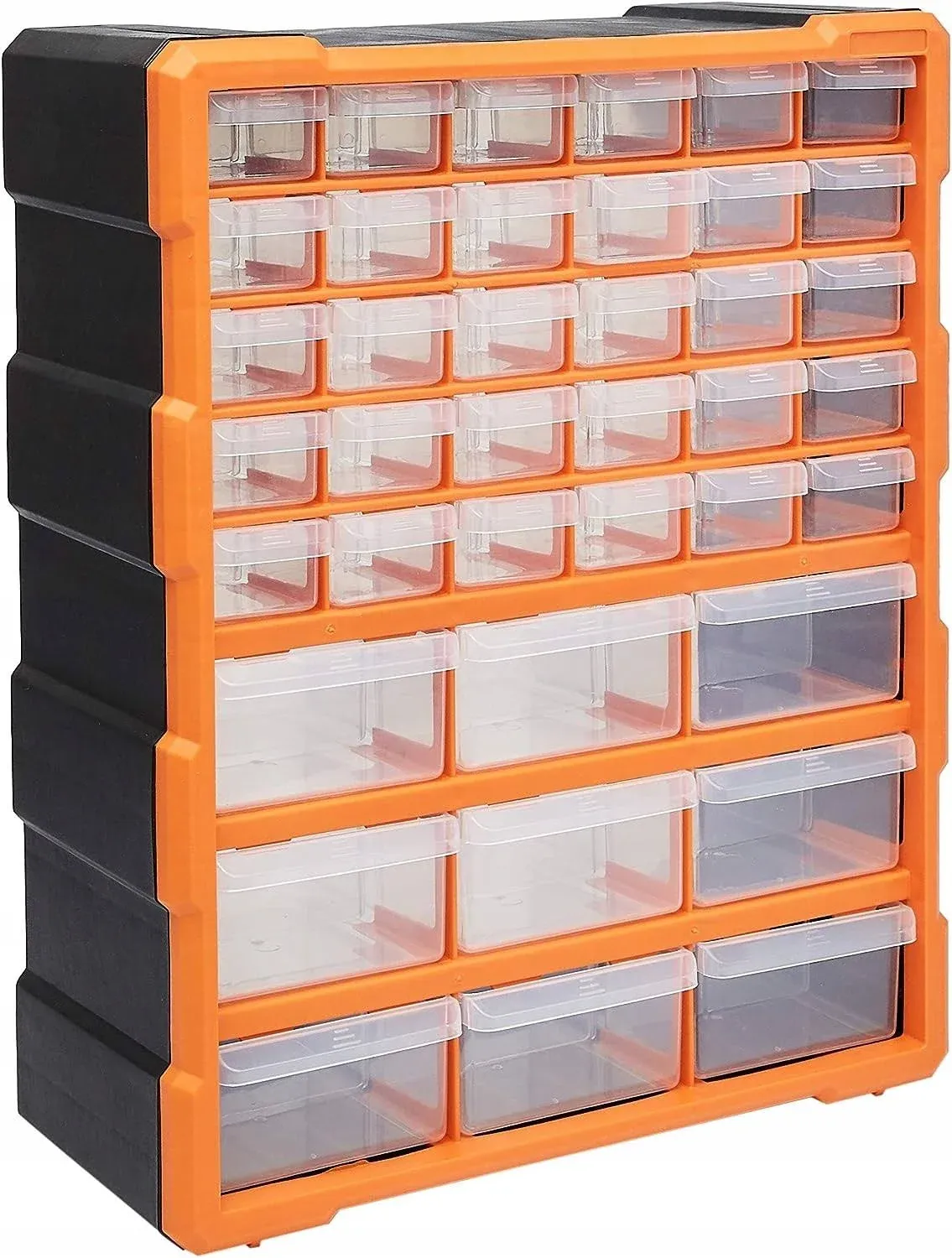 Wall Mount Hardware and Craft Storage Cabinet Drawer Organizer 78 Drawers, Black