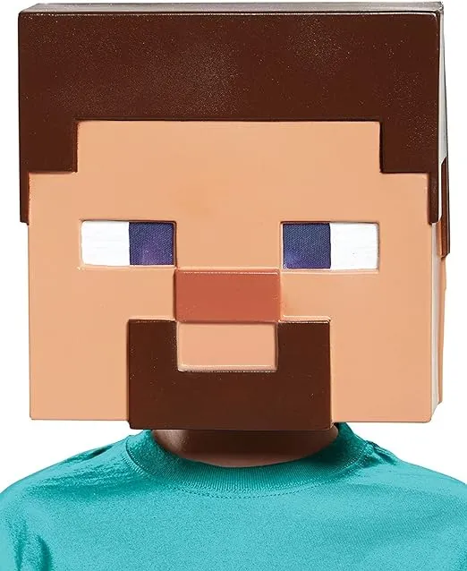 Disguise Kids Minecraft Steve Vacuform Mask Standard, Natural