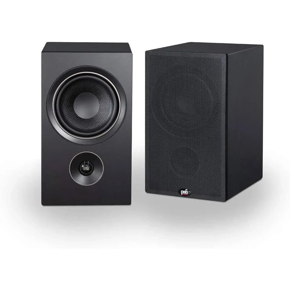 PSB Alpha P5 Bookshelf Speaker - Black Ash