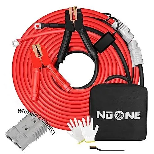 NOONE Booster Jumper Cables Heavy Duty 2/0 Gauge 30 FT 30 Feet (2/0-Gauge) 