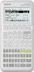 Casio FX-9750Glll-WE Graphing Calculator, Natural Textbook Display, White