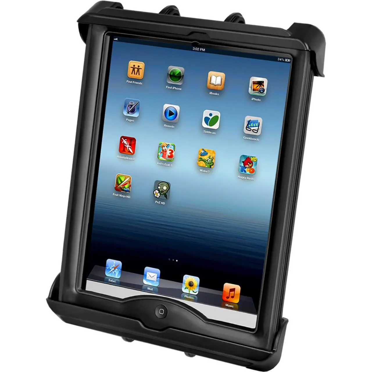 RAM Mount Tab-Tite Universal Clamping Cradle f/Apple iPad w/LifeProof & Lifedge Cases RAM-HOL-TAB17U