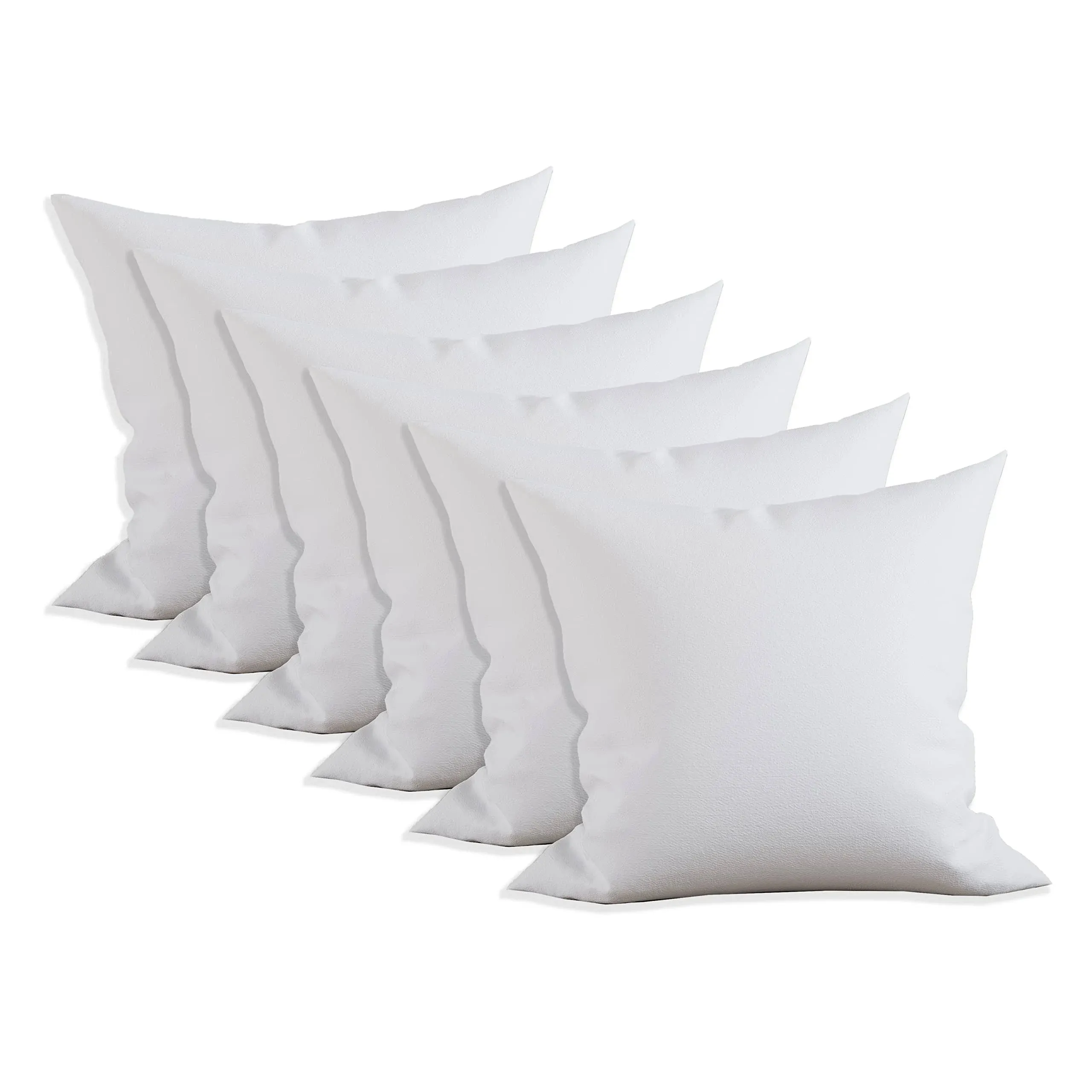 Elegant Comfort 6-Pack Pillow Insert Poly-Cotton Shell Siliconized Fiber Filling ...