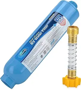 Camco TastePURE RV Water Filter with Flexible Hose Protector