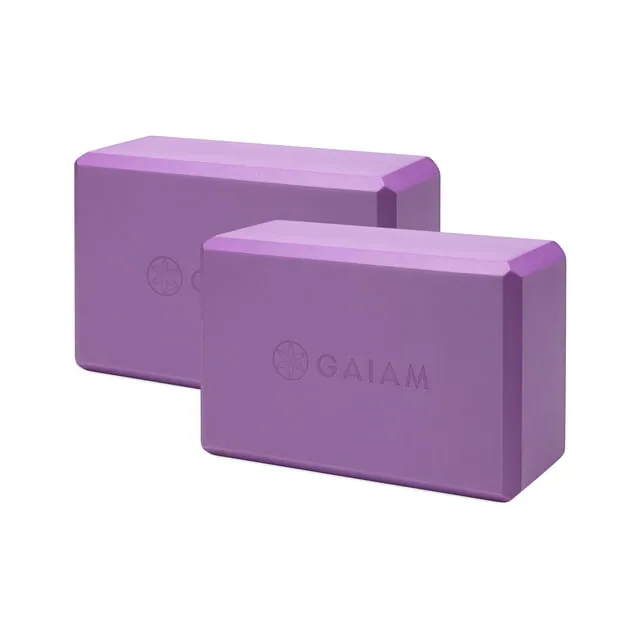 Gaiam Yoga Block 2-Pack Deep Purple