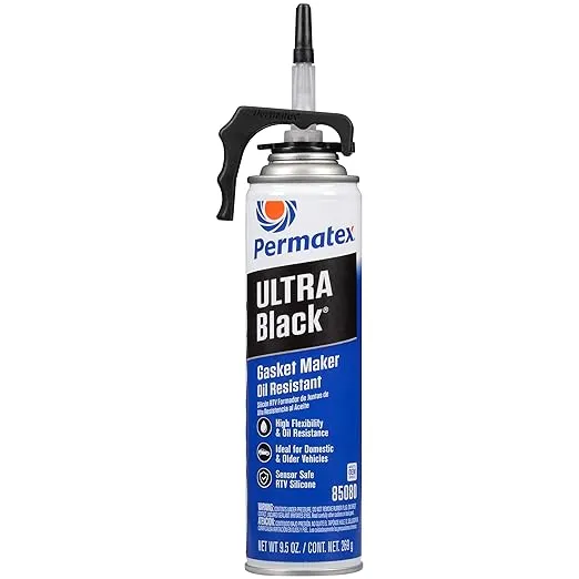 Permatex Ultra Black RTV Silicone Gasket Maker, 9.5 oz, 85080