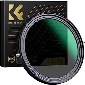 K&F Concept Filtre ND2-ND32 à Fader variable 67 mm et filtre polarisant circulaire CPL 2 en 1 pour objectif d'appareil photo No X Spot étanche et résistant aux rayures (série Nano-X)