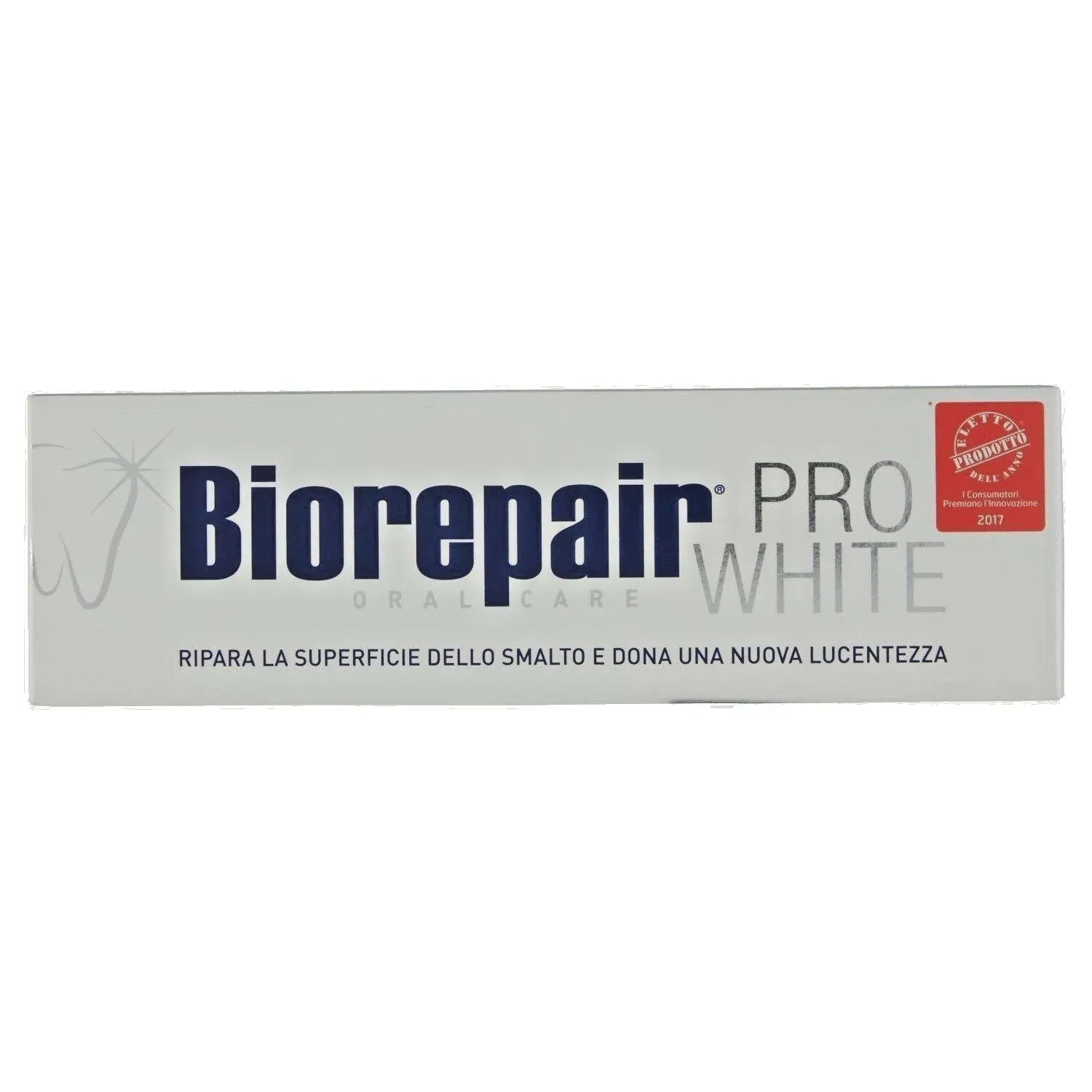 Biorepair: "Pro White" Whitening Toothpaste with microRepair - 2.5 Fluid Ounce (75ml) Tubes (Pack of 2) [ Italian Import ]