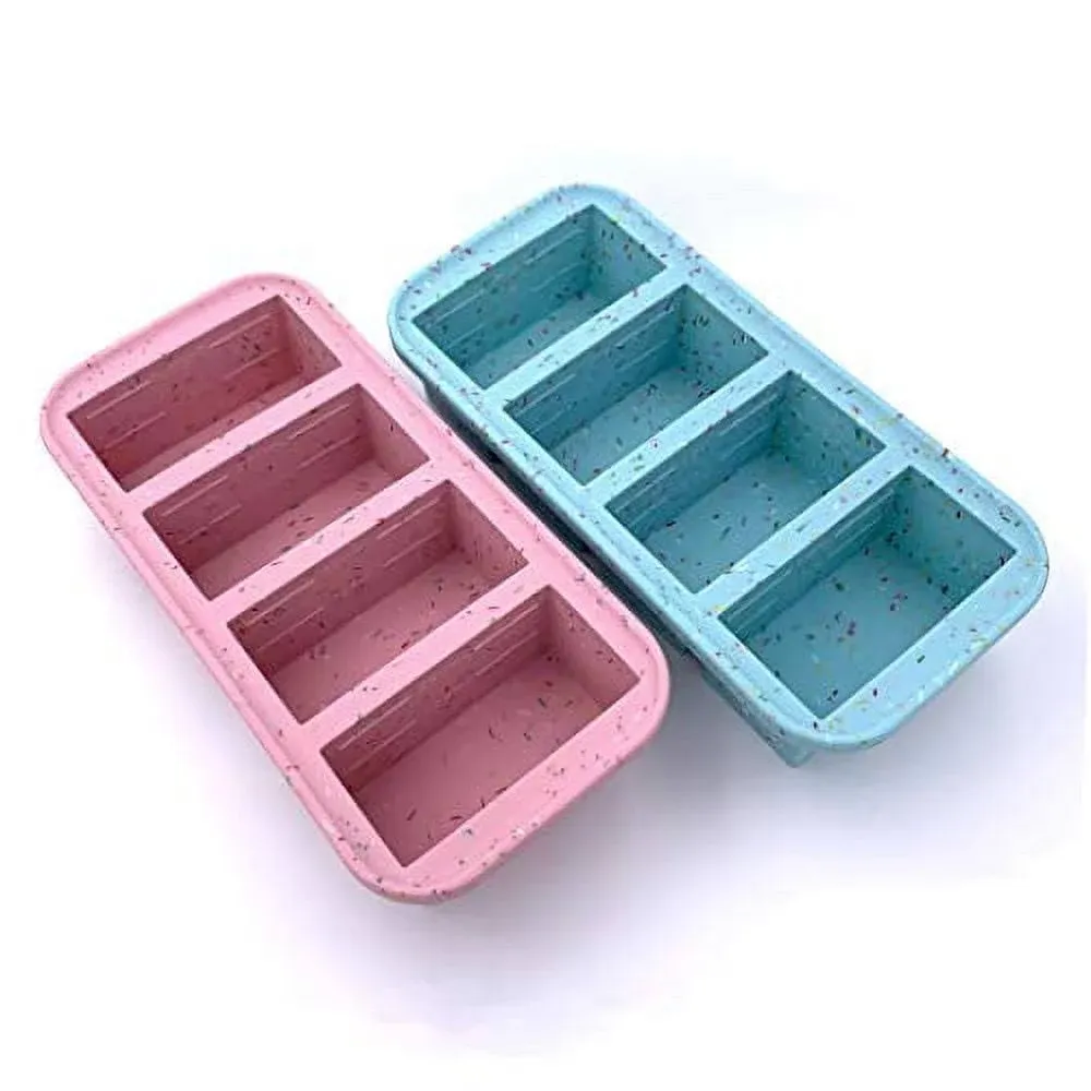 Souper Cubes 1-Cup Extra-Large Silicone Freezing Tray with Lid - 2 Pack - Makes