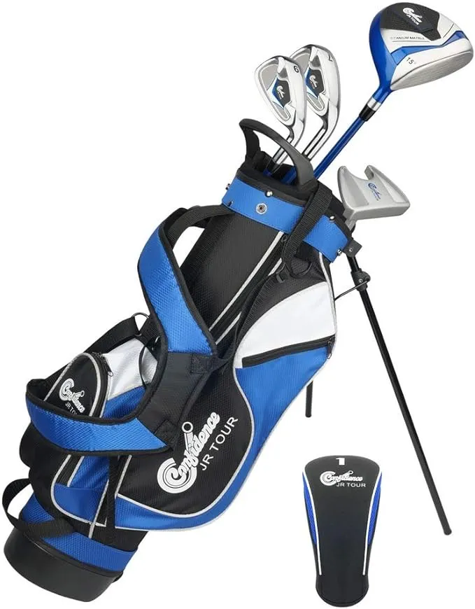 Confidence Golf Junior Golf Clubs Set for Kids Age 4-7 (up to 4' 6' Tall)