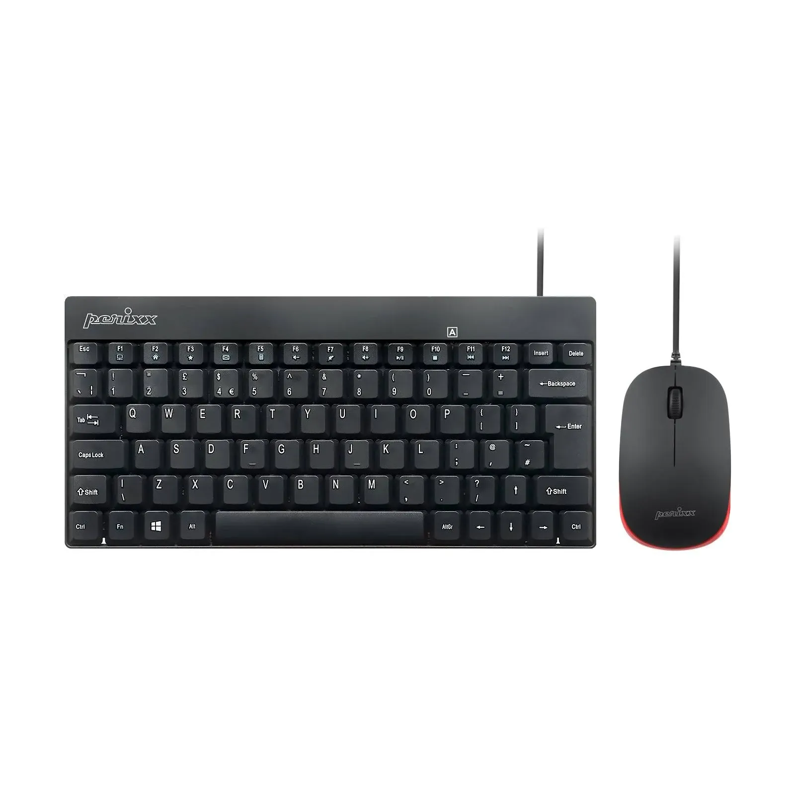 Perixx 11486 PERIDUO-212 Wired Keyboard and Mouse, 12 Multimedia Hot Keys, Black ...