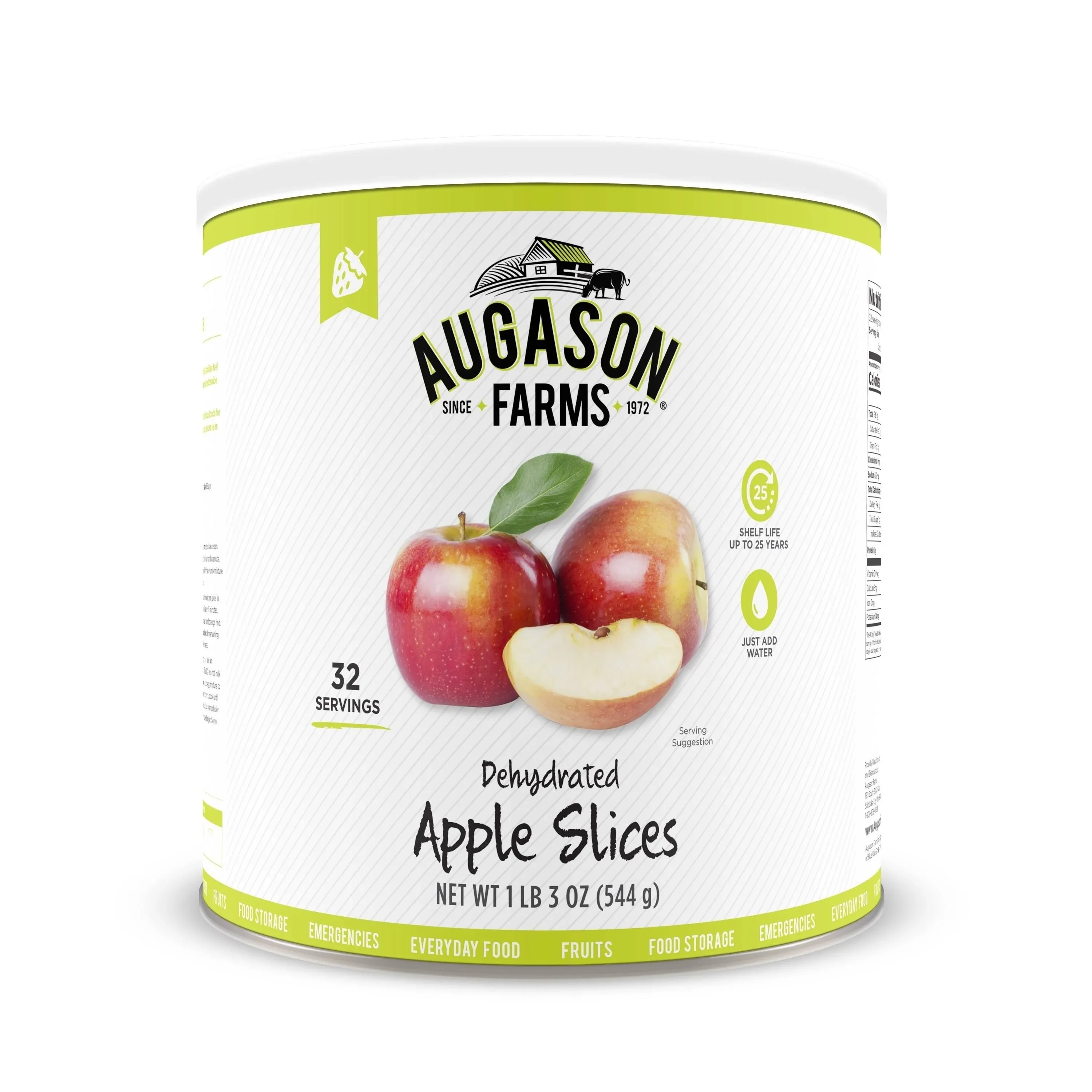 Augason Farms Dehydrated Apple Slices, 20 Servings, 12 oz.