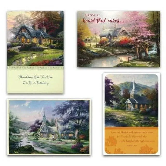 Seed of Abraham Christian Bookstore - (In)Courage - Card-Boxed-All Occasion-Thomas Kinkade (Box Of 12)