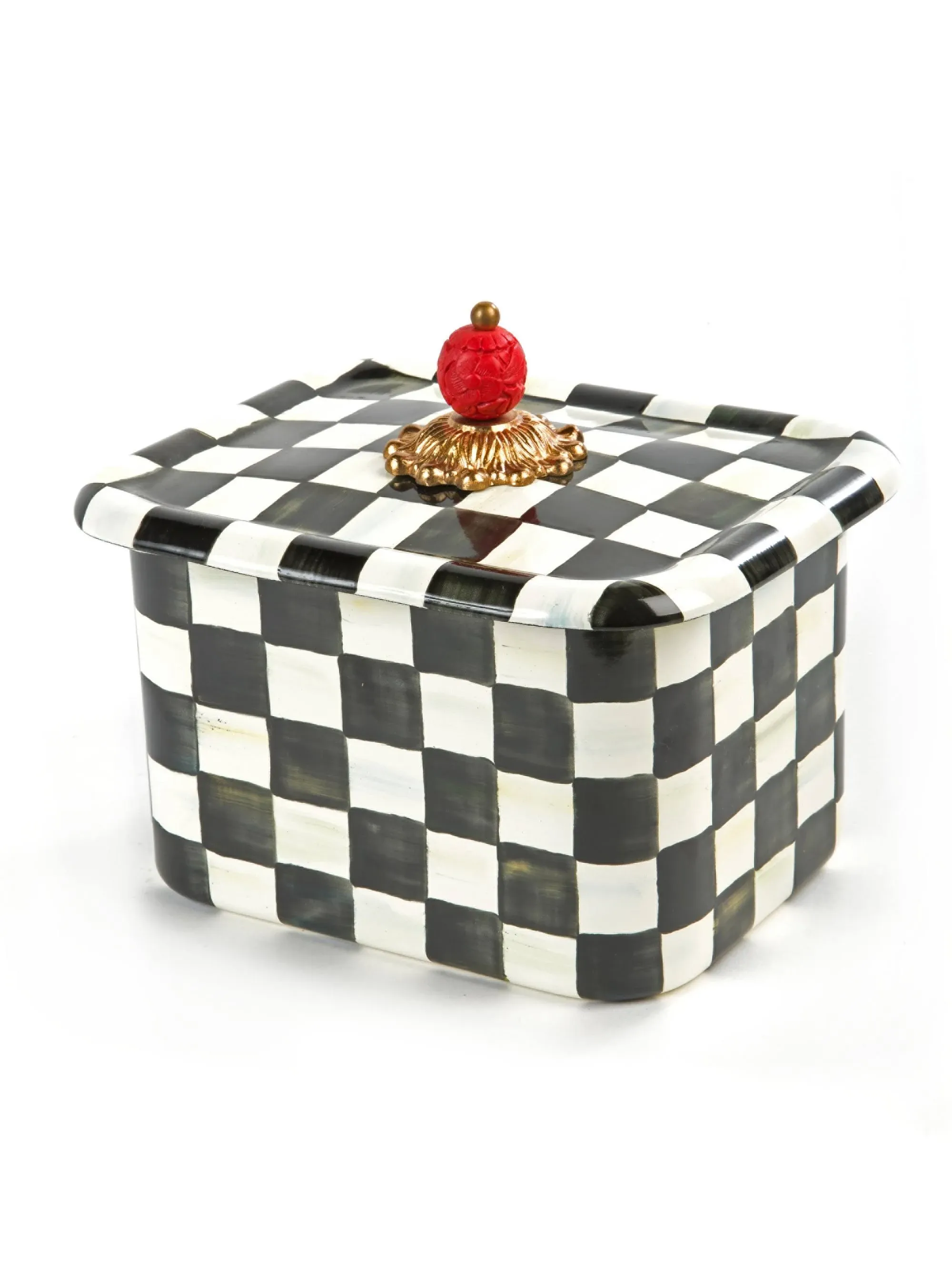 MacKenzie-Childs - Courtly Check Enamel Recipe Box