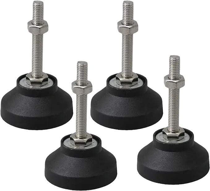 CNBTR Adjustable Furniture Glides 50mm Dia Table Desk Leveling Foot Leg M8 Pack of 4