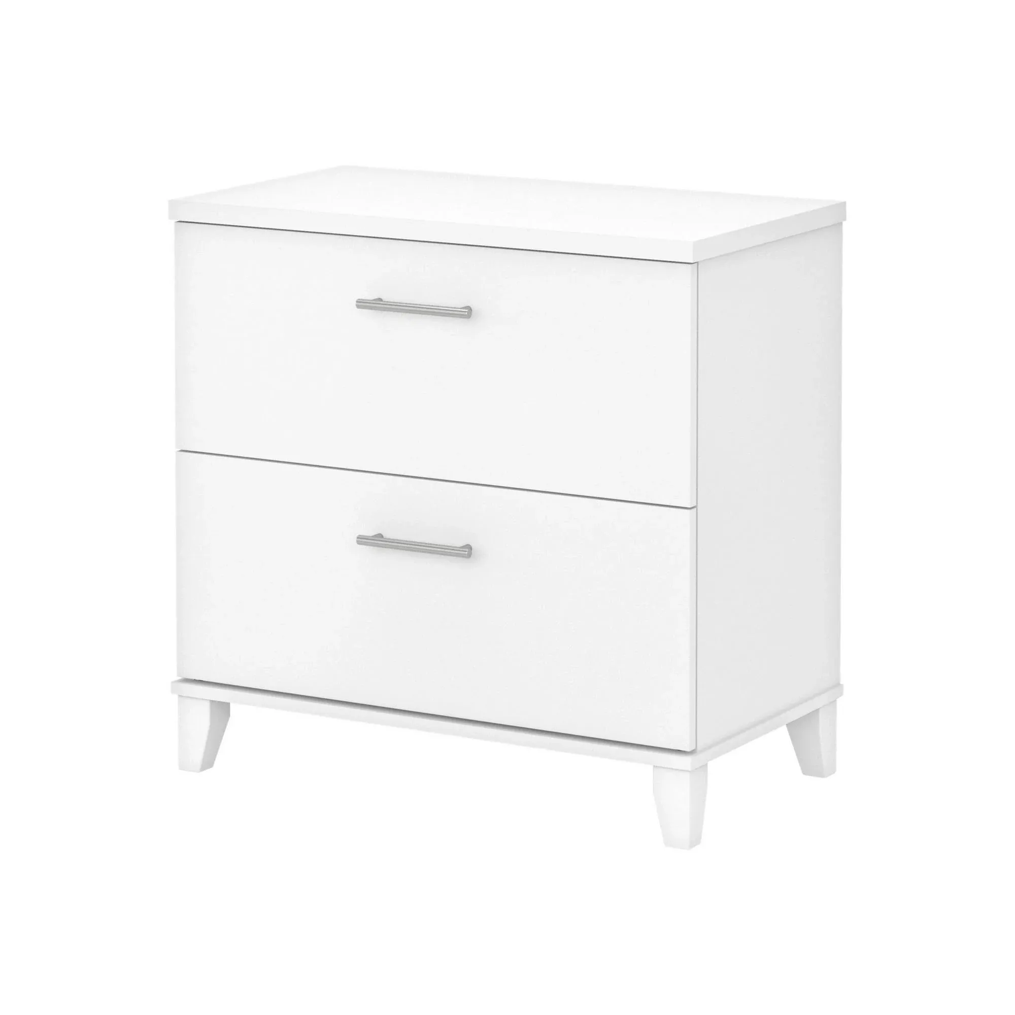 Bush Furniture Somerset Lateral File Cabinet, 2 Drawer, White