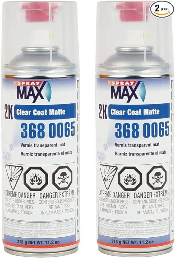 SprayMax 3680065 2K Matte Clear Coat 400 ml (2 Pack)SprayMax 3680065 2K Matte Clear Coat 400 ml (2 Pack)