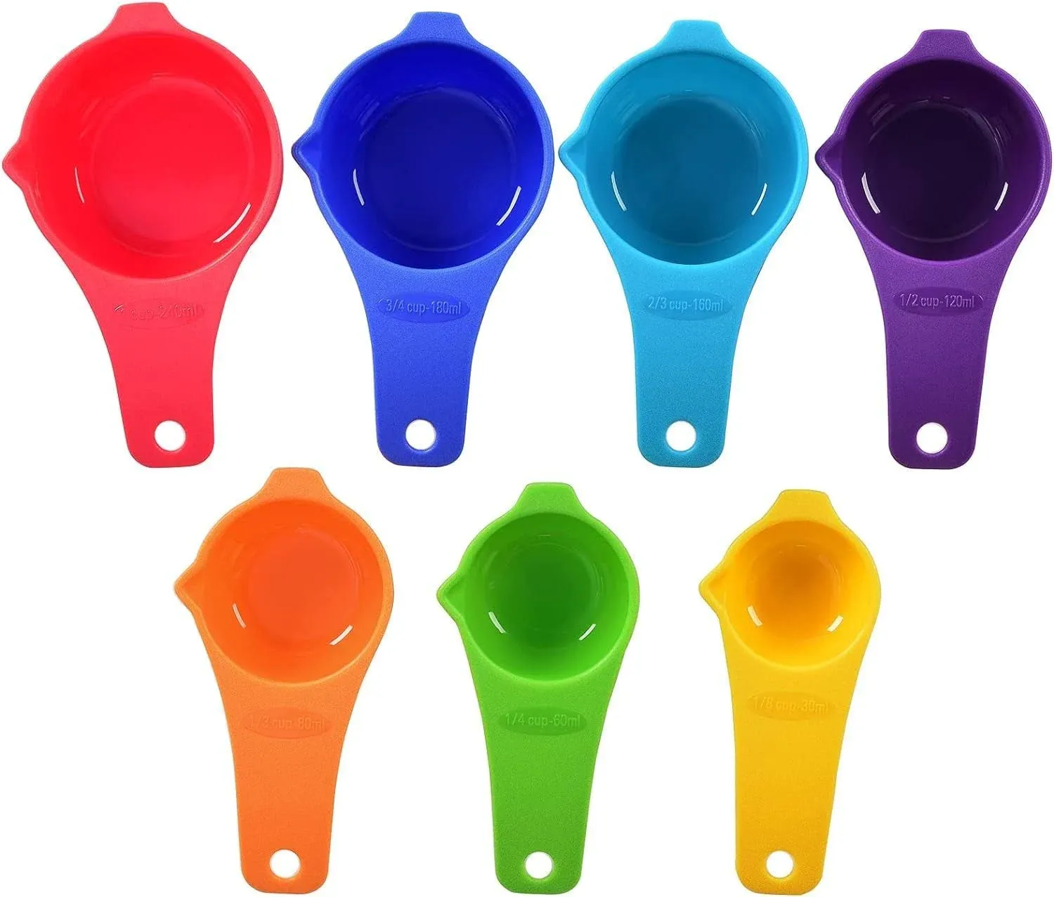 Measuring Cups Set of 7, Assorted Colors